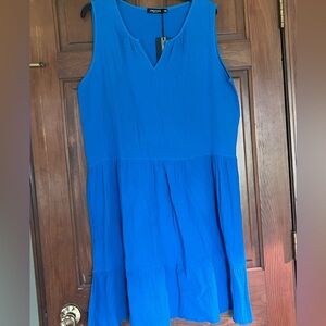 XXL Cotton Blue Sleeveless Dress. Brand new.